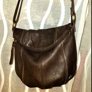 The Sak Brown Leather Cross Body Purse